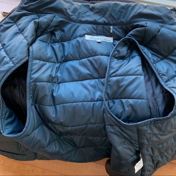 Kenneth Cole New York Grey Down Interior Coat - Picture 5 of 5